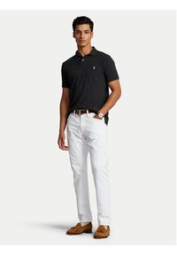 Polo Ralph Lauren Polo 710680784011 Czarny Custom Slim Fit. Typ kołnierza: polo. Kolor: czarny. Materiał: bawełna