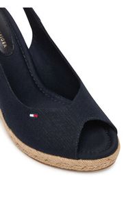 TOMMY HILFIGER - Tommy Hilfiger Espadryle Flag High Wedge Espad Slingback FW0FW09343 Granatowy. Kolor: niebieski. Materiał: materiał #5