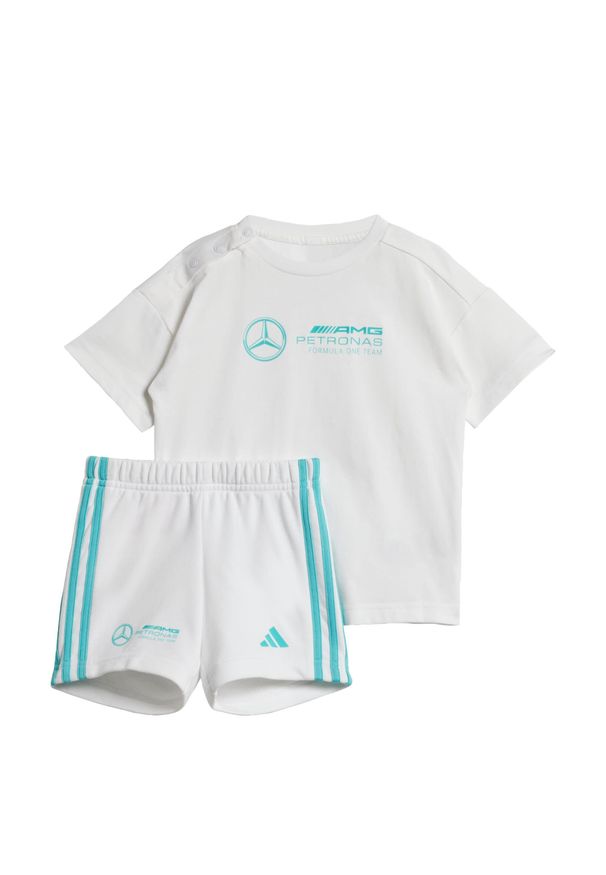 Adidas - Zestaw Mercedes - Amg Petronas Formula One Team Dna Baby Short Sleeve. Kolor: biały, wielokolorowy, niebieski. Styl: młodzieżowy