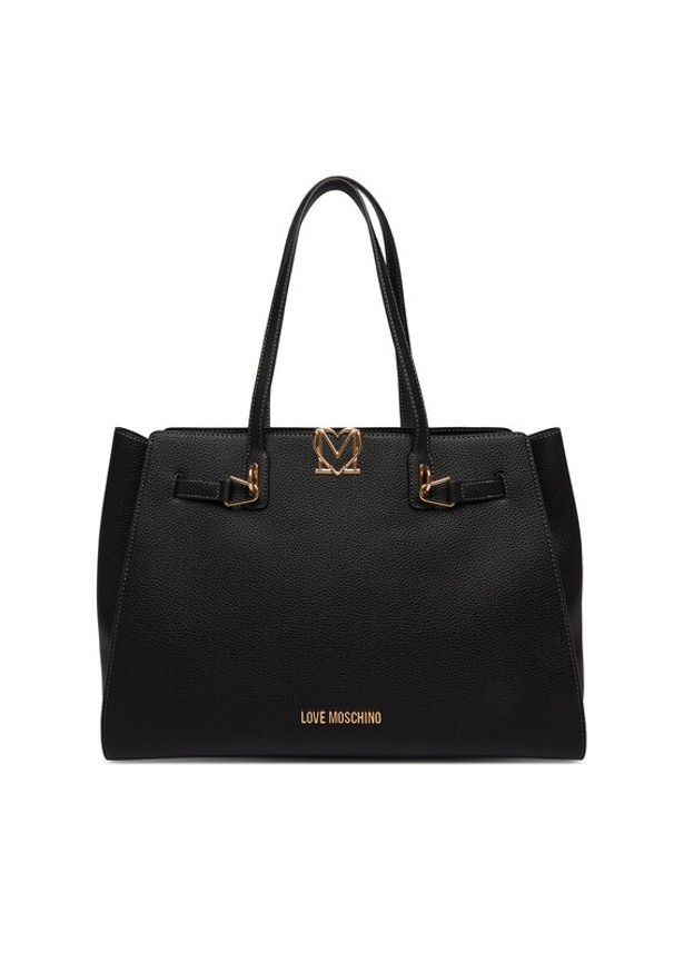 Love Moschino - LOVE MOSCHINO Torebka JC4124PP1OLM0000 Czarny. Kolor: czarny. Materiał: skórzane