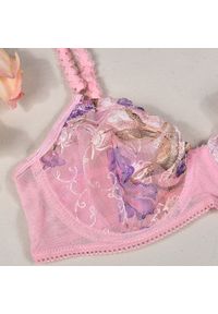 Intica - Komplet bielizny czteroczęściowy z eleganckim biustonoszem i majtkami Catharina. Kolor: różowy. Materiał: materiał. Wzór: aplikacja #6