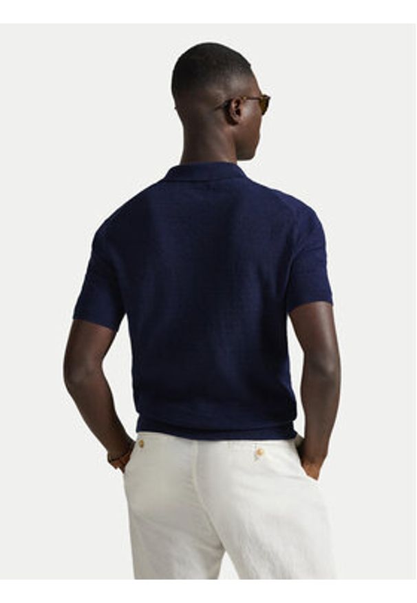 Polo Ralph Lauren Polo 710B13891004 Granatowy Regular Fit. Typ kołnierza: polo. Kolor: niebieski. Materiał: bawełna