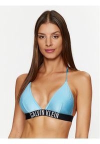 Calvin Klein Swimwear Góra od bikini KW0KW01967 Błękitny. Kolor: niebieski. Materiał: syntetyk