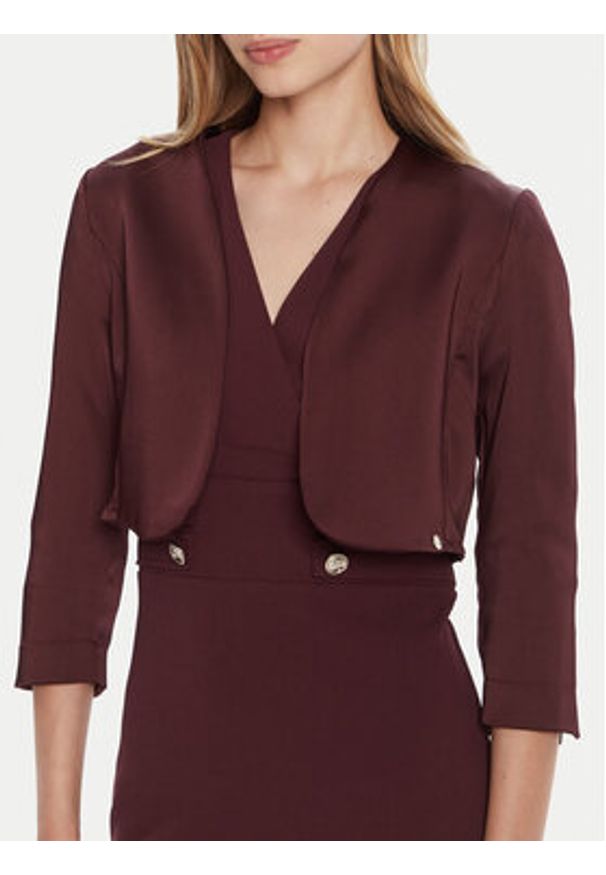 Rinascimento Bolerko CFC0125060003 Bordowy Regular Fit. Kolor: czerwony. Materiał: syntetyk