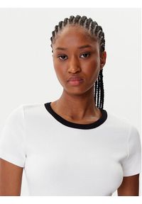 Morgan T-Shirt 252-DOPPY Biały Slim Fit. Kolor: biały. Materiał: bawełna #4