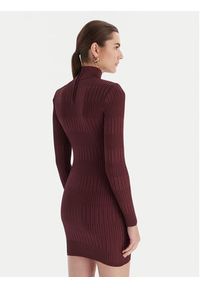 Marciano Guess Sukienka dzianinowa 5BGK52 5881Z Bordowy Slim Fit. Kolor: czerwony. Materiał: wiskoza #3