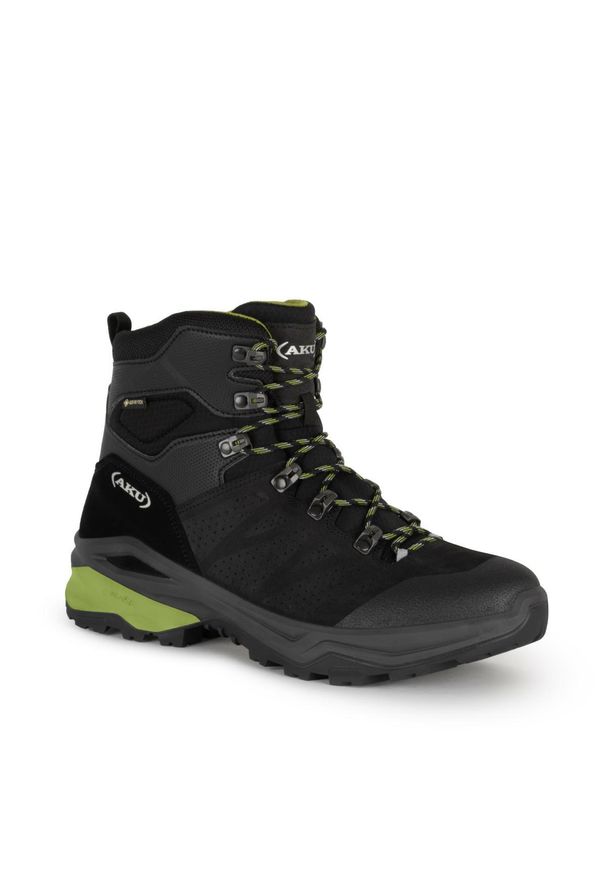 Buty sportowe trekkingowe męskie Aku Adapta Gore-tex skórzane. Kolor: czarny. Materiał: skóra. Szerokość cholewki: normalna. Technologia: Gore-Tex