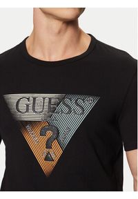 Guess T-Shirt M5RI14 J1314 Czarny Slim Fit. Kolor: czarny. Materiał: bawełna