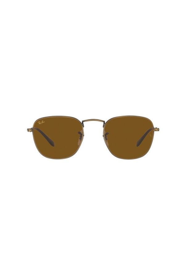 Ray-Ban - Okulary FRANK LEGEND. Kształt: owalne. Kolor: brązowy