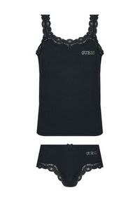 Guess Piżama O5RG04 KBBU1 Czarny Regular Fit. Kolor: czarny. Materiał: bawełna #5