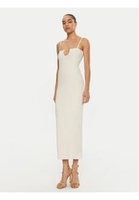 JACQUEMUS Sukienka dzianinowa 24E241KN358-2355 Biały Regular Fit. Kolor: biały. Materiał: wiskoza