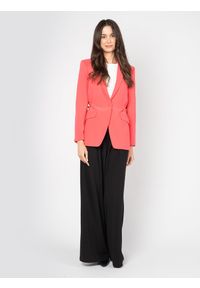 Patrizia Pepe Marynarka | 2S1420/A049 | Kobieta | Różowy. Okazja: na co dzień. Kolor: różowy. Materiał: poliester, elastan. Styl: klasyczny, casual, elegancki