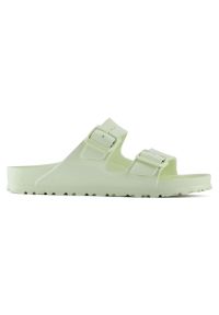 Klapki Birkenstock Arizona Eva 1024691 zielone. Kolor: zielony. Materiał: tworzywo sztuczne, skóra, materiał. Styl: klasyczny