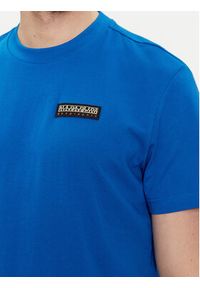 Napapijri T-Shirt Iaato NP0A4HFZ Niebieski Regular Fit. Kolor: niebieski. Materiał: bawełna