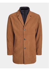 Jack & Jones - Jack&Jones Płaszcz przejściowy 12236160 Brązowy Regular Fit. Kolor: brązowy. Materiał: syntetyk