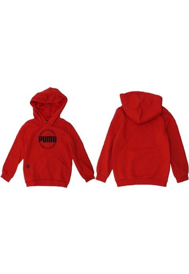 Bluza z kapturem dziecięca Puma DCT Hoodie. Typ kołnierza: kaptur. Kolor: czerwony