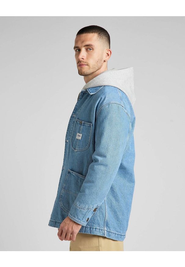 Lee - LEE LOOSE LOCO JACKET MĘSKA KURTKA JEANSOWA VINTAGE STONE L88SGAGI 112326386. Materiał: jeans. Styl: vintage