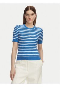 TOMMY HILFIGER - Tommy Hilfiger Sweter WW0WW49613 Niebieski Slim Fit. Kolor: niebieski. Materiał: bawełna #1