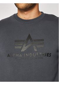 Alpha Industries Bluza Basic 178302 Szary Regular Fit. Kolor: szary. Materiał: bawełna #4