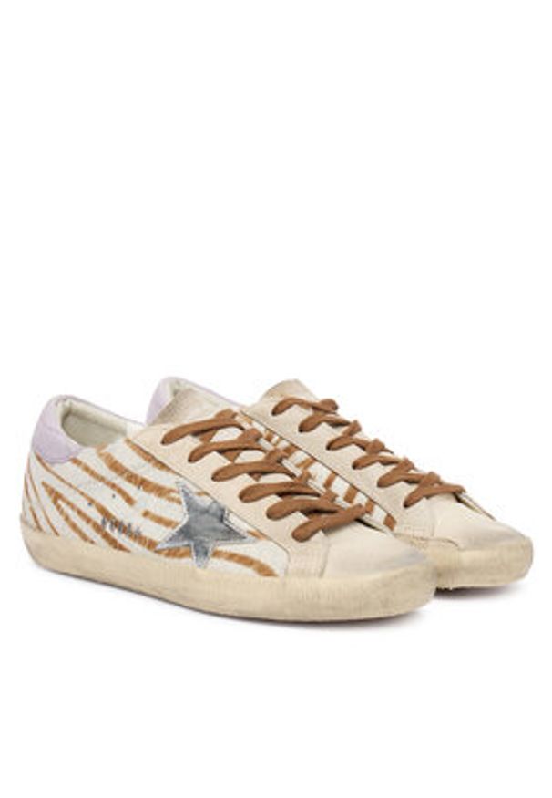GOLDEN GOOSE - Golden Goose Sneakersy Super-Star Classic With List GWF00101.F007507.82997 Beżowy. Kolor: beżowy. Materiał: skóra