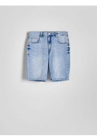 Reserved - Jeansowe szorty slim fit - niebieski. Kolor: niebieski. Materiał: jeans #1