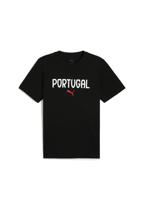 Puma - Męska koszulka Portugalia ftblNRGY PUMA Black. Kolor: czarny. Wzór: napisy