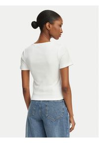 Hugo - HUGO T-Shirt Diheart 50562071 Biały Slim Fit. Kolor: biały. Materiał: bawełna #5