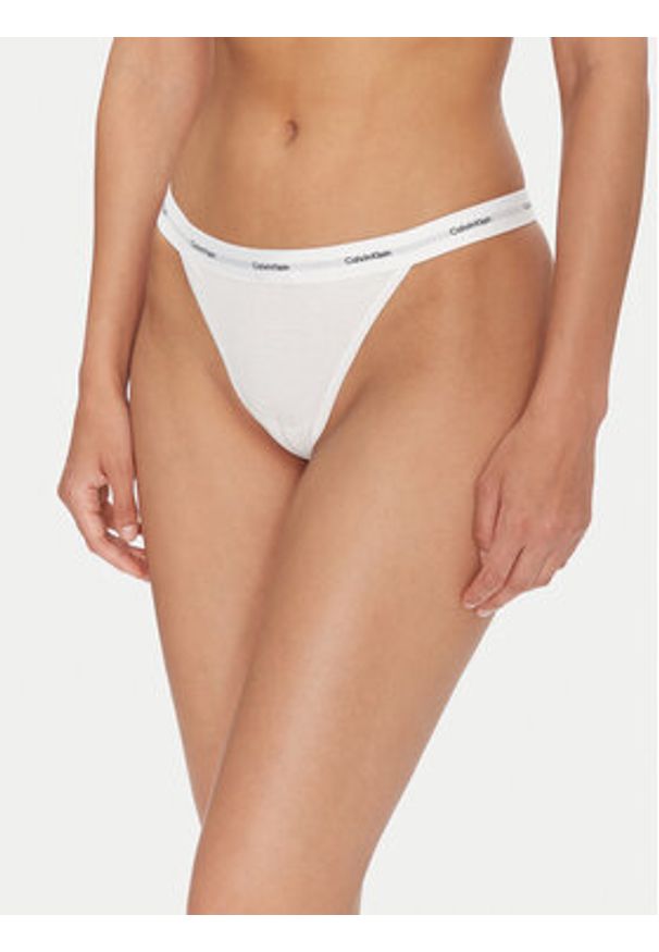 Calvin Klein Underwear Komplet 3 par stringów LV00QD5308 Różowy. Kolor: różowy. Materiał: bawełna