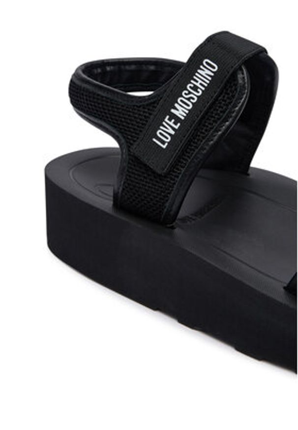 Love Moschino - LOVE MOSCHINO Sandały JA16144I0OIQI00A Czarny. Kolor: czarny. Materiał: materiał