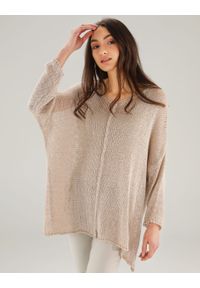 Unisono - SWETER Z AKRYLU 8-8030 BEIGE. Materiał: akryl #1