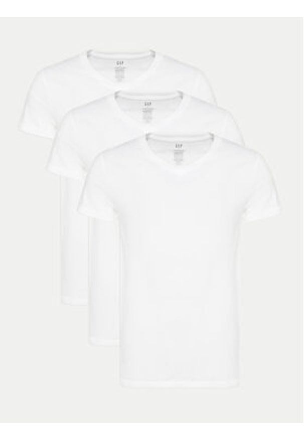GAP - Gap Komplet 3 t-shirtów 483955-00 Biały Regular Fit. Kolor: biały. Materiał: bawełna