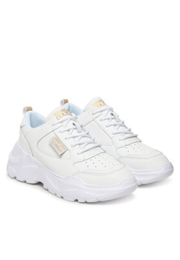 Versace Jeans Couture Sneakersy 80VA3SC2 ZPB71 3 Biały. Kolor: biały. Materiał: skóra