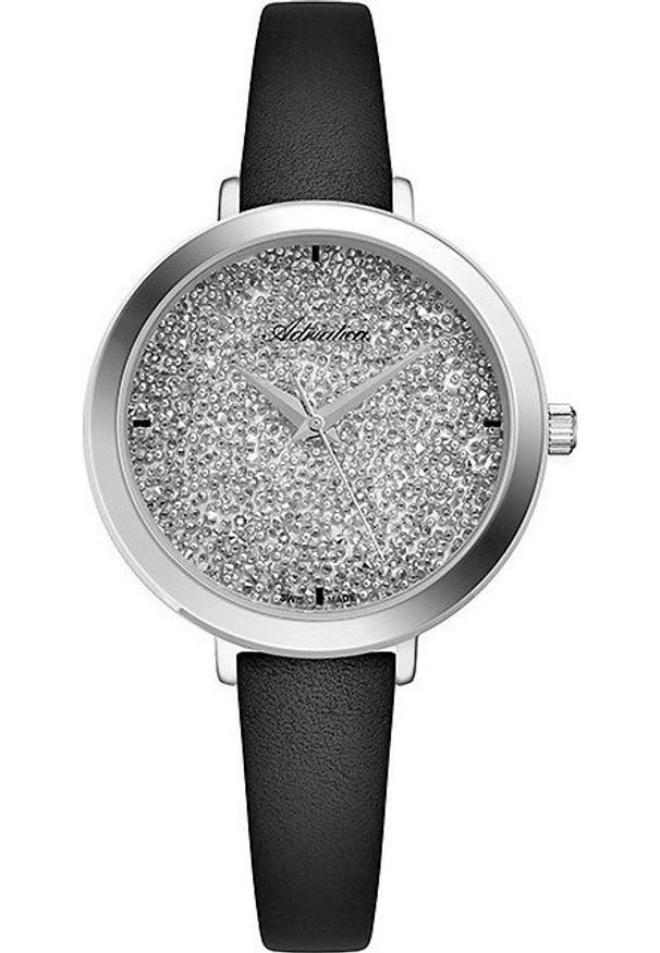 Zegarek Adriatica Zegarek damski Adriatica A3787.5213Q CYRKONIE czarny. Kolor: czarny