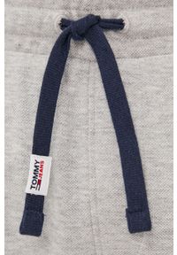 Tommy Jeans Spodnie męskie kolor szary melanżowe. Kolor: szary. Materiał: bawełna. Wzór: melanż #2