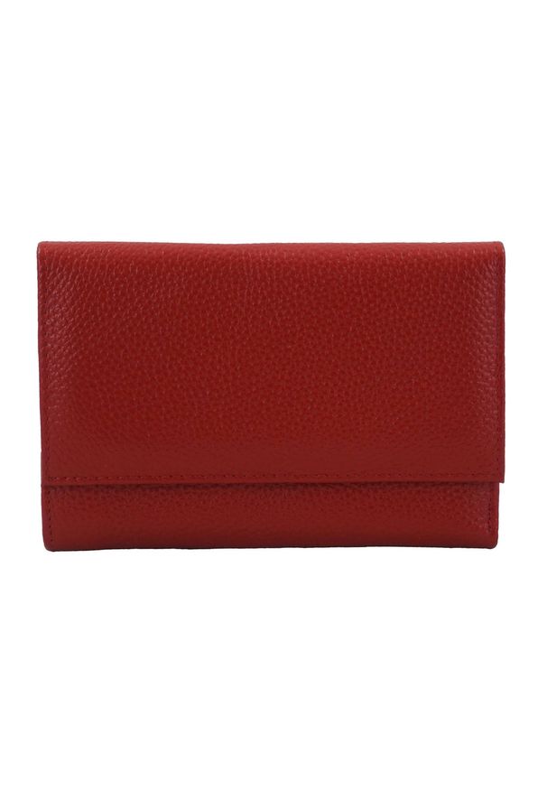 Barberini's - Portfel skórzany BARBERINI'S czerwony D-1089-13. Kolor: czerwony. Materiał: skóra