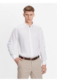 Seidensticker Koszula 01.140450 Biały Regular Fit. Kolor: biały. Materiał: len #1