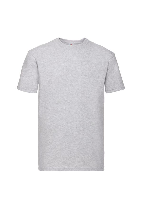 FRUIT OF THE LOOM - Koszulka Męska Super Premium Heather. Kolor: szary