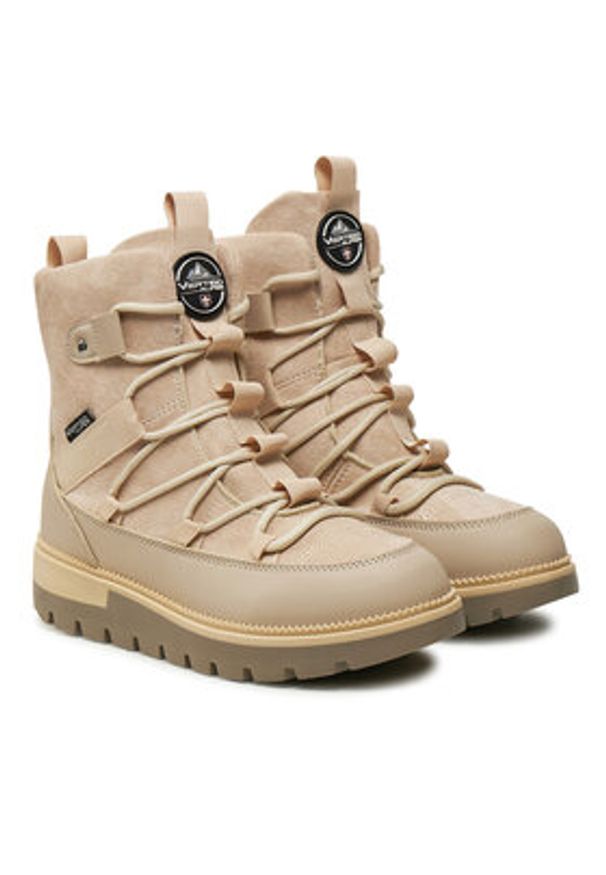 Vertigo Alpes Śniegowce Uate W Écru. Materiał: skóra