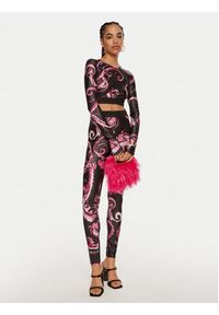 Versace Jeans Couture Bluzka 77HAH218 JS360 Czarny Slim Fit. Kolor: czarny. Materiał: syntetyk #2