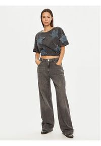 One Teaspoon T-Shirt Denim Star 26858 Szary Relaxed Fit. Kolor: szary. Materiał: bawełna