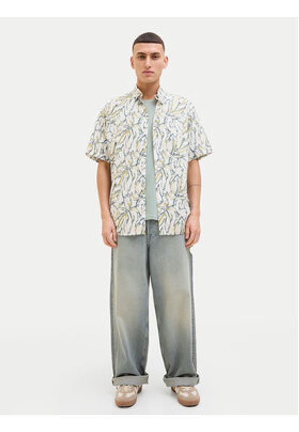 Jack & Jones Koszula Joshua 12271089 Écru Wide Fit. Materiał: bawełna
