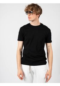 Les Hommes T-shirt | LF224100-0700-900 | Round Neck | Mężczyzna | Czarny. Okazja: na co dzień. Kolor: czarny. Materiał: bawełna. Wzór: aplikacja. Styl: casual #6