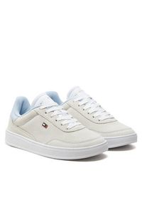 TOMMY HILFIGER - Tommy Hilfiger Sneakersy Heritage Court Sneaker FW0FW07890 Biały. Kolor: biały. Materiał: skóra, zamsz #6