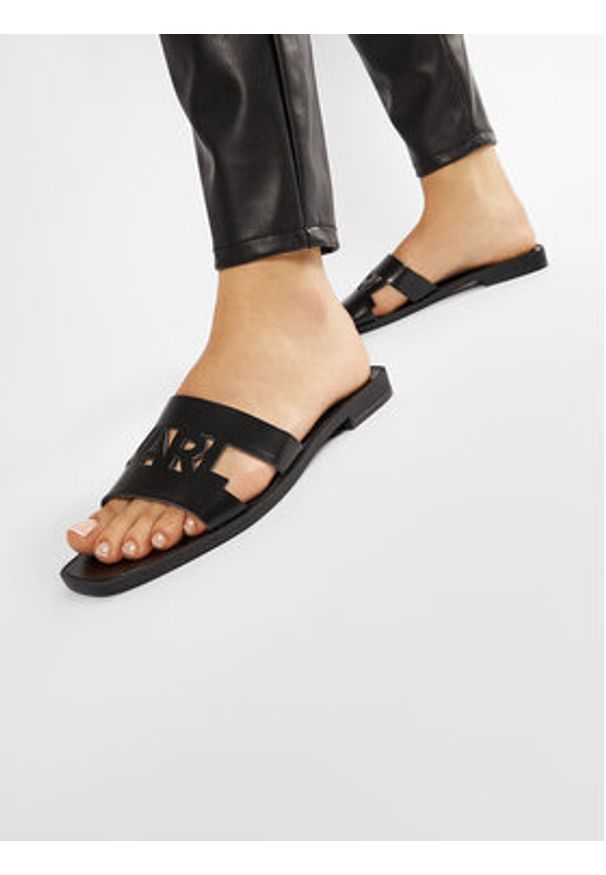 Karl Lagerfeld - KARL LAGERFELD Klapki KL80405 Czarny. Kolor: czarny. Materiał: skóra