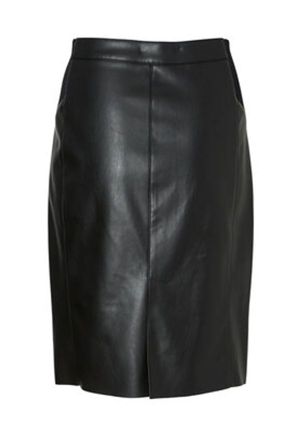 Vero Moda Spódnica z imitacji skóry 10218187 Czarny Slim Fit. Kolor: czarny. Materiał: skóra