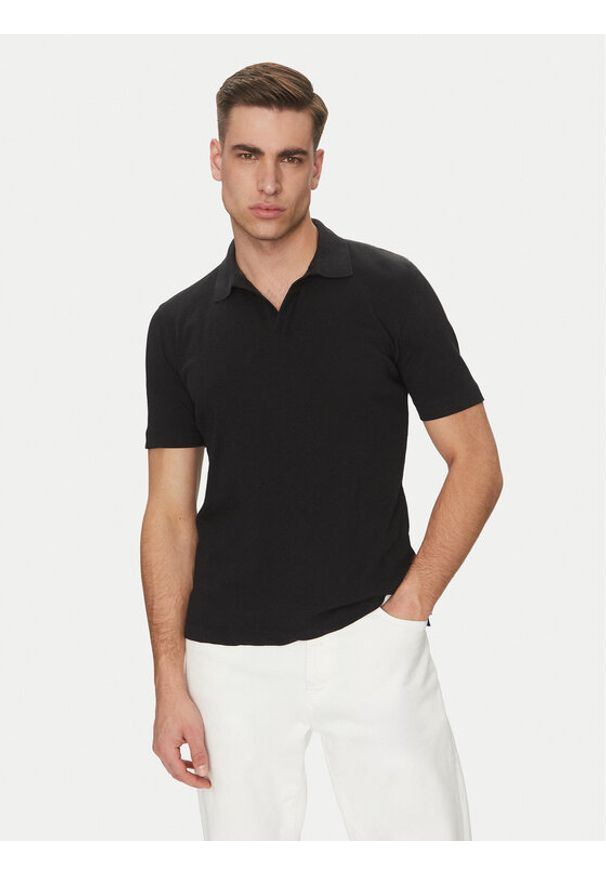 Marc O'Polo Polo 523 2091 53026 Czarny Regular Fit. Typ kołnierza: polo. Kolor: czarny. Materiał: bawełna