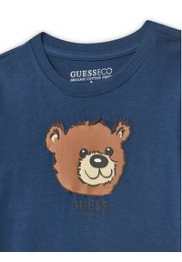 Guess Bluzka N5YI25 K8HM4 Granatowy Regular Fit. Kolor: niebieski. Materiał: bawełna #3