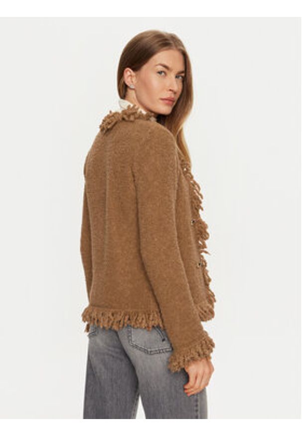 Marella Kardigan Rovo 2423916104 Brązowy Regular Fit. Kolor: brązowy. Materiał: syntetyk