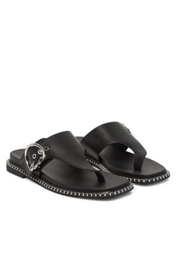 Karl Lagerfeld - KARL LAGERFELD Japonki Kleo KL81325 Czarny. Kolor: czarny. Materiał: skóra