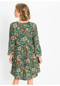 Sukienka koszulowa w deseń paisley bonprix zielony laurowy w deseń paisley. Kolor: zielony. Wzór: paisley. Typ sukienki: koszulowe #6